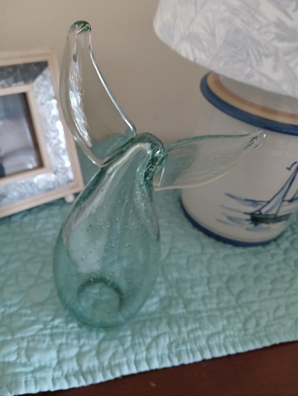 1 Lb 9 Oz Hand Blown Whale Tail